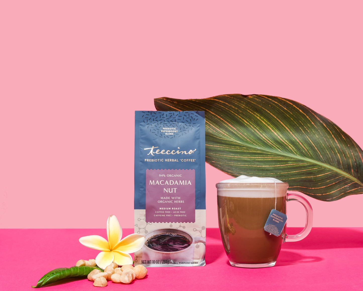 Macadamia Nut Prebiotic SuperBoost Herbal Coffee