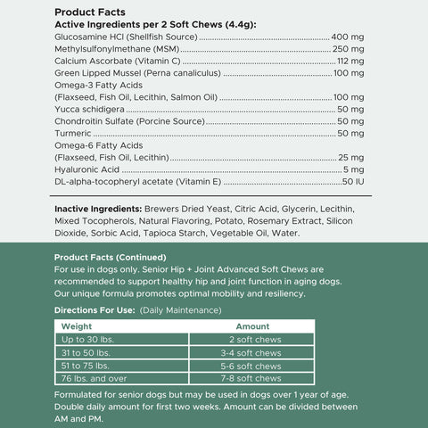Senior Advanced Hip and Joint Soft Chews