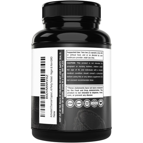 Organic Activated Charcoal Pills From Coconut
