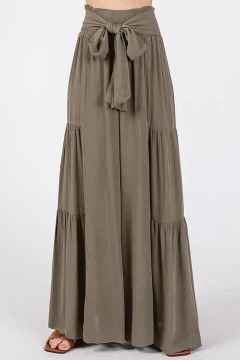 Wide leg Ruffle Pants