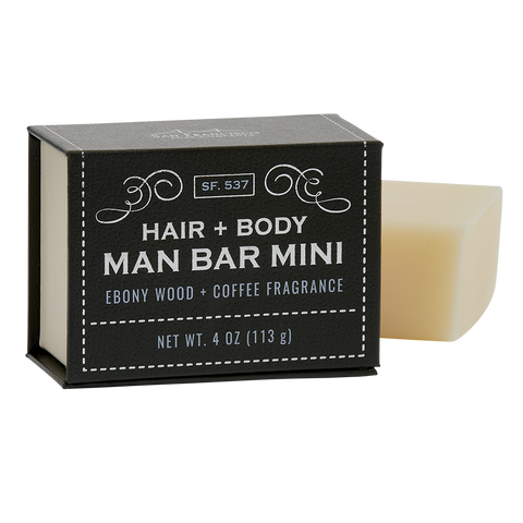 Man Bar Mini 4oz Ebony Wood & Coffee