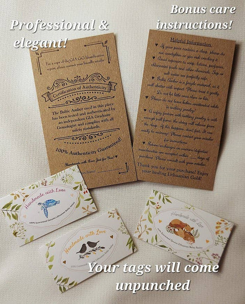 Cherry Baltic Amber Rose Quartz Necklace w Tag & Cert ♥️ GIA