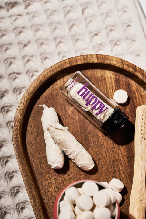 Huppy Vegan Dental Floss | Durable | Plastic-Free Jar | Mint